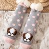 Grey Dog Winter Thick Plush Socks Women Warm Indoor Floor Socks