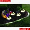 Solar Garden String Lights; 4 Dog Footprint Lights Outdoor Garden Decoration