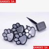 Solar Garden String Lights; 4 Dog Footprint Lights Outdoor Garden Decoration