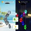 Paw Print Solar Wind Chimes For Outside