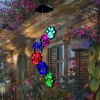 Paw Print Solar Wind Chimes For Outside