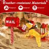 3.5 ft Christmas Mail Box with Dog and 120 Warm White LED Lights