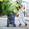 4-in-1 Double Pet Stroller with Detachable Carrier and Travel Carriage