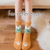 4 Pairs Coral Fleece Socks Women's Winter Cute Dog Mid-calf socks Home Sleep Floor Socks