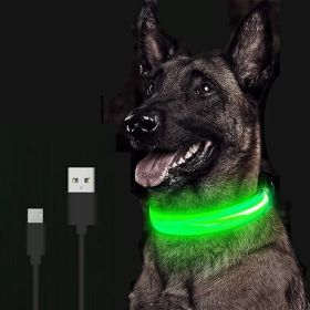 LED Glowing Dog Collar Rechargeable Luminous Collar Adjustable