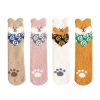 4 Pairs Coral Fleece Socks Women's Winter Cute Dog Mid-calf socks Home Sleep Floor Socks