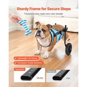 Dog Wheelchair for Back Legs, Adjustable 2 Wheels Pet Wheelchair