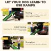 Folding Dog Ramp for Car, 61 Inches Portable Pet Ramp with Non Slip Grass Surface, Raised Side Rails