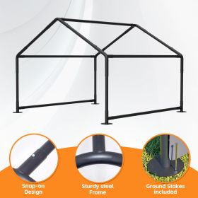 Extra Large Outdoor Dog House Tent with 3-Sided Mesh Windows, Breathable Sun Rain Cover Pet Shelter