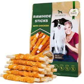 Dog Sticks Wrapped with Chicken & Pet Natural Chew Treats Grain Free Organic Meat