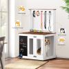 Graffiti-Style Dog House with Double Doors Vintage Dog Kennel and Furniture Piece