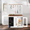 Graffiti-Style Dog House with Double Doors Vintage Dog Kennel and Furniture Piece