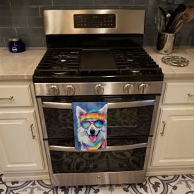 American Eskimo Hippie Dawg Kitchen Towel Dish Cloths Guest Hand Towel Decorative Bathroom Towel