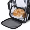 Transparent Pet Backpack Carrier for Small Dog Kittens Breathable Mesh Window Travel Carrier Bag Weight up To 10lbs