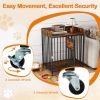 27.5 Inch Dog Crate Furniture with Wheels for Small Dogs and Puppies