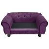 Dog Sofa Burgundy 28.3"x17.7"x11.8" Plush