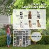 79"L Large Dog House Outdoor, Wooden Dog Kennel with Porch, Storage Cabinet,Weatherproof Roof, Windows