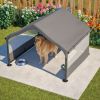 Extra Large Outdoor Dog House Tent with 3-Sided Mesh Windows, Breathable Sun Rain Cover Pet Shelter