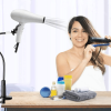 Hair Dryer Holder Hands 360 Degrees Rotatable Hands-Free Hair Dryer Stand Aluminum Alloy