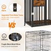 27.5 Inch Dog Crate Furniture with Wheels for Small Dogs and Puppies