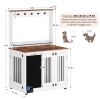 Graffiti-Style Dog House with Double Doors Vintage Dog Kennel and Furniture Piece