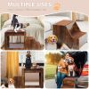 Pet Bunk Bed with Removable Step for Dogs Multi-Level Bed Window Perch Seat Platform with Cushion