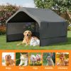 Extra Large Outdoor Dog House Tent with 3-Sided Mesh Windows, Breathable Sun Rain Cover Pet Shelter