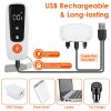 IP67 Waterproof Electric Dog Training Collar Rechargeable Dog Receiver with Light Beep Vibration Shock Fit for All Dogs