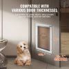 Pet Door, 11.3" x 16.02" Aluminum Frame with Lock and Flap System