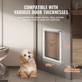 Pet Door, 11.3" x 16.02" Aluminum Frame with Lock and Flap System
