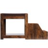 Pet Bunk Bed with Removable Step for Dogs Multi-Level Bed Window Perch Seat Platform with Cushion