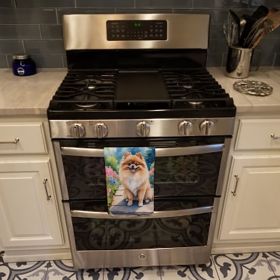 Pomeranian Spring Path Kitchen Towel Dish Cloths Guest Hand Towel Decorative Bathroom Towel