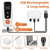Electric Remote Training Collar IP67 Waterproof Rechargeable Dog Training System with Light Beep Vibration Shock
