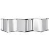 150" Adjustable Safety Gate 6 Panels Play Yard Metal