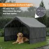 Extra Large Outdoor Dog House Tent with 3-Sided Mesh Windows, Breathable Sun Rain Cover Pet Shelter