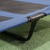48" x 36" Elevated Portable Dog Cot Cooling Pet Bed with UV Protection Canopy Shade, Dark Blue