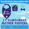 Dog Birthday Bandana Hat Set Birthday Party Birthday Banner Decoration