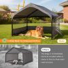 Extra Large Outdoor Dog House Tent with 3-Sided Mesh Windows, Breathable Sun Rain Cover Pet Shelter