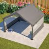 Extra Large Outdoor Dog House Tent with 3-Sided Mesh Windows, Breathable Sun Rain Cover Pet Shelter