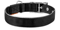 Nylon Reflective Dog Adjustable Dog with Metal Buckle Heavy Duty  Black