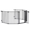 150" Adjustable Safety Gate 6 Panels Play Yard Metal