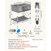 Dog Bathtub, Elevated Dog Bath Tub, Collapsible Pet Bathing Grooming Wash Station
