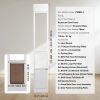 Dog Door for Sliding Glass Door, 75 7/8"-80 11/16" Adjustable Height Doggy Door for Sliding Doors
