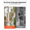 Dog Door for Sliding Glass Door, 91 to 96 in Adjustable Height, Aluminum Alloy Frame