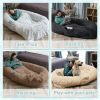 Human Dog Bed, 71"x45"x12" Size Fits You and Pets, Non-removeable Cover, Washable Faux Fur Dog Bed for People