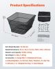Rear Bike Basket Wire Mesh Bicycle Basket with Cargo Net Waterproof Cover