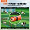 VEVOR Dog Agility Training Equipment 5 PCS Set with Hurdles Tunnel Jump Ring