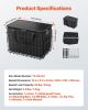 VEVOR Rear Bike Basket, Folding Wire Bicycle Basket with Cargo Net, Removable Liner Bag