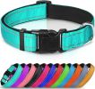 Reflective Dog Collar; Soft Neoprene Padded Breathable Nylon Adjustable