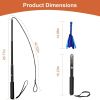 Extendable Dog Flirt Pole with Lure Teaser Wand Interactive Tail Toys